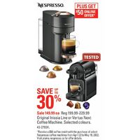 Nespresso Original Inissia Line Or Vertuo Next Coffee Machine