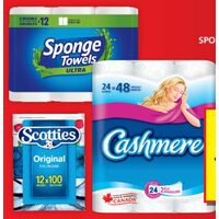 Cashmere Bathroom Tissue Sponge Towels Ultra Scotties Facial Tissues