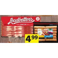 Leadbetters Bacon or Johnsonville Fully Cooked Breakfast Sausage