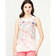 Floral Print Sleeveless Blouse - $29.99 ($19.96 Off)