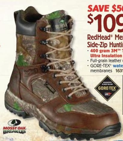 side zip insulated hunting boots