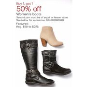 BOGO 50% Off Women's Boots