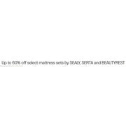 Select Mattress Sets by Sealy, Serta and Beautyrest - Up to 60% off