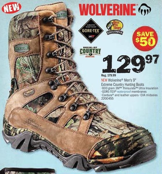 bass pro wolverine boots