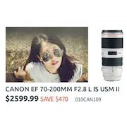 Canon Ef 70-200MM F2.8L lS Usm II - $2599.99 ($470.00 off)
