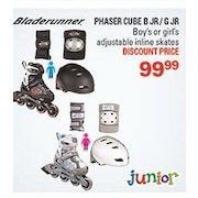 Bladerunner Phaser Cube B JR/G JR Boy's Or Girls Adjustable Inline Skates   - $99.99