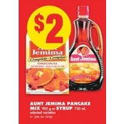 Aunt Jemima Pancake Mix or Syrup - $2.00