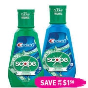Scope Mouthwash 1L - $3.99 (Up To $1.50 off)