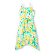 Girls Sleeveless Floral Print Shark-bite Maxi Dress - $19.50 ($20.45 Off)