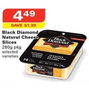 Black Diamond Natural Cheese Slices 280g - $4.49 ($1.30 off)