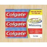 Colgate Total Whitening Toothpaste - $6.99