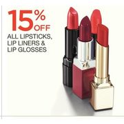 Lipsticks, Lip Liners & Glosses  - 15% off