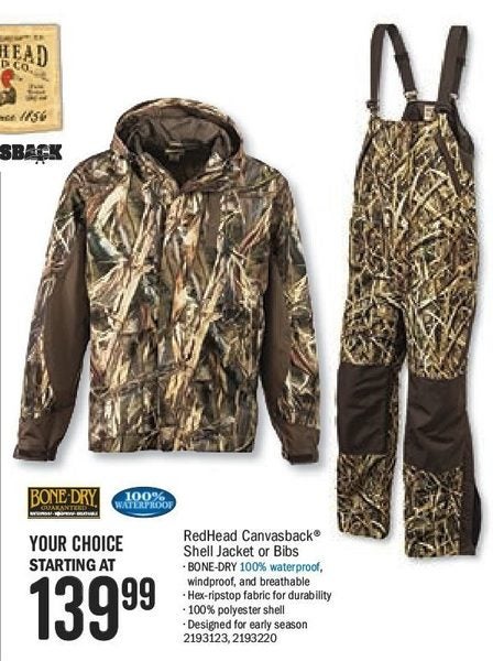 redhead bone dry cws jacket