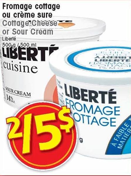 Mourelatos Liberte Cottage Cheese Or Sour Cream Redflagdeals Com