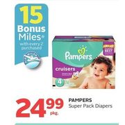Pampers Super Pack Diapers  - $24.99/pkg
