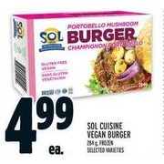 Sol Cuisine Vegan Burger  - $4.99