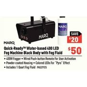 Marq Quick-Ready Water Based 400 LED Fog Machine Black Body with Fog Fluid - Black - $50.00 ($20.00 off)