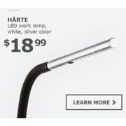 Harte Led Work Lamp, White, Silver Color - $18.99