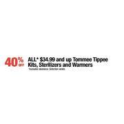 All $34.99 and Up Tommee Tippee Kits, Sterilizers, and Warmers - 40% off