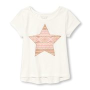 Toddler Girls Short Sleeve Glitter Graphic Top - $5.98 ($8.97 Off)