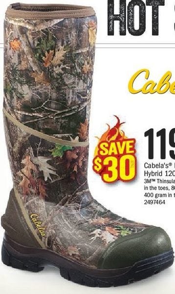 cabela's comfort trac rubber boots