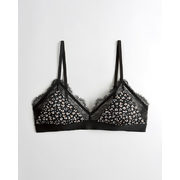 Lace-Trim Triangle Bralette With Removable Pads - $14.99