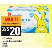 PC Wipes Scented Or Unscented  - 2/$20.00