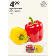 Fresh Organic Sweet Coloured Peppers - $4.99