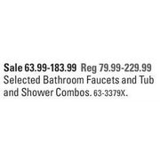 Moen Bathroom Faucets and Tub and Shower Combos - $63.99-$183.99