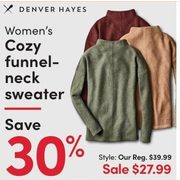 Denver Hayes Women's Cozy Funnel-Neck Sweater  - $27.99 (30% off)