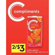 Complements Orange Juice - 2/$3.00