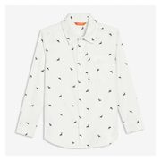 Kid Boys' Cotton Oxford Shirt In Ivory - $11.94 ($7.06 Off)
