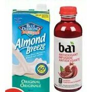 Almond Breeze or Bai Beverages - 2/$5.00