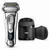 Braun - Braun Series 9 Silver Rechargeable Shaver With Clean & Charge Station & Case - $296.98 ($53.01 Off)