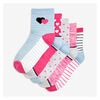 Kid Girls' 5 Pack Quarter-Crew Socks In Fuchsia - $5.94 ($2.06 Off)