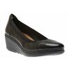 Un Tallara Liz Black Leather Wedge Heel By Clarks - $109.99 ($40.01 Off)