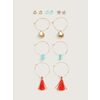 Assorted Beach Stud And Hoop Earrings - Set Of 6 - $6.00 ($8.99 Off)