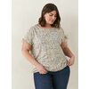 Drawstring Sleeve Boat Neck Top, Printed - In Every Story - $16.00 ($23.99 Off)