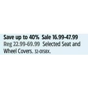 Seat And Wheel Covers - $16.99-$47.99 (Up to 40% off)