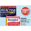 Benadryl Allergy Caplets, Reactine Liquid Gels Or Tablets  - $19.99