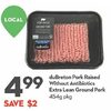 Dubreton Pork Raised Without Antibiotics Extra Lean Ground Pork  - $4.99 ($2.00 off)